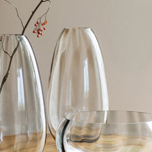 Bolla Glass Tortoise Medium Pleated Vase