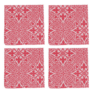 Damask Red Napkins - Set of 4