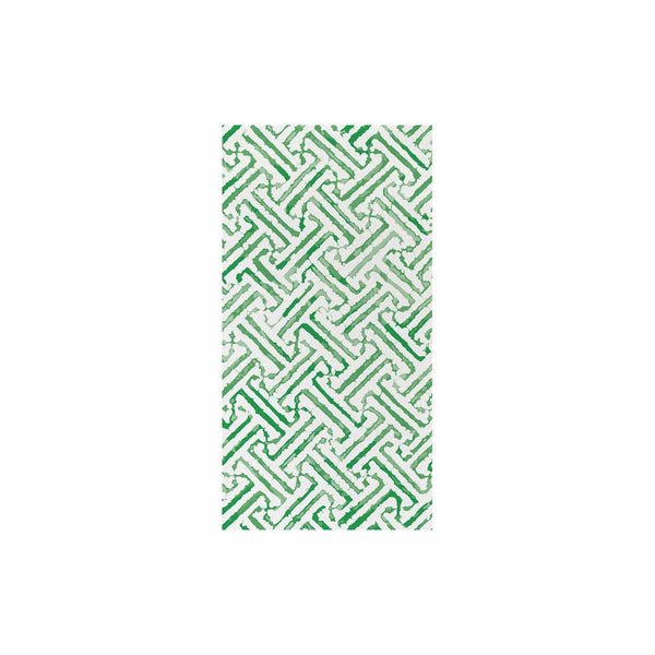 Papersoft Napkins Greek Key Green Guest Towels (Pack of 20)