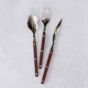 Pastello Brown Three-Piece Place Setting