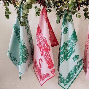 Strofinaccio Red Nutcracker Dish Towels - Set of 2