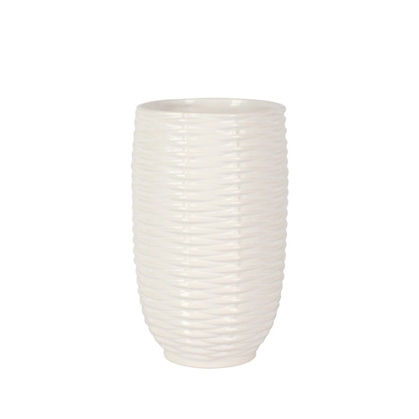 Tessere Basketweave Short Vase