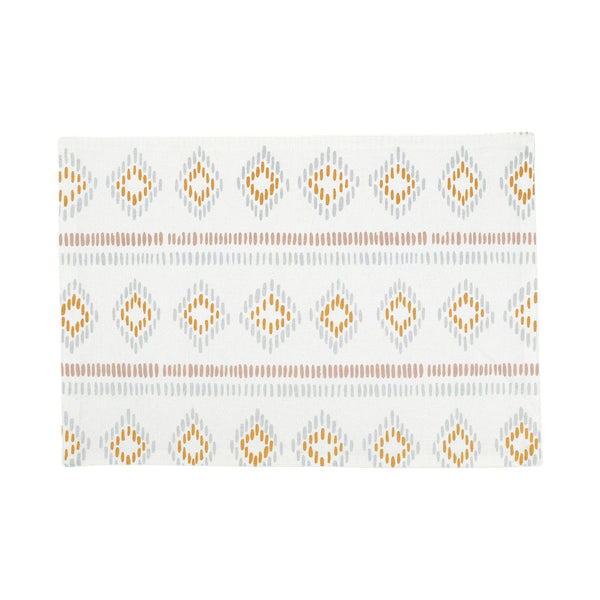 Bohemian Linens Beige/Gray Reversible Placemats - Set of 4