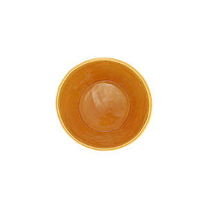 Viva Garden Amber Embossed Leaves Cachepot
