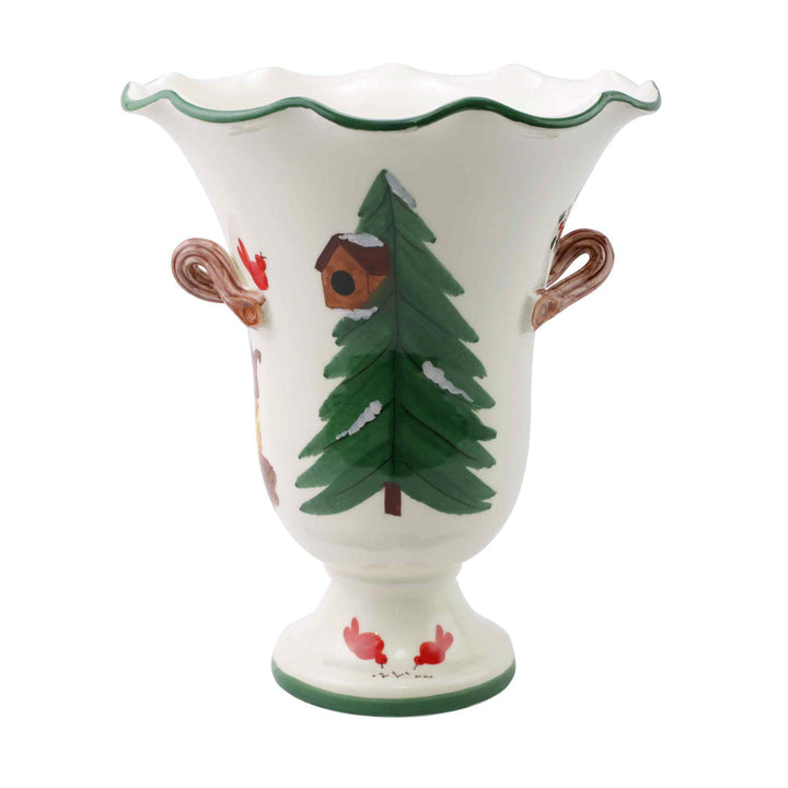 Old St. Nick Large Footed Cachepot w/ Campfire Alternate View2