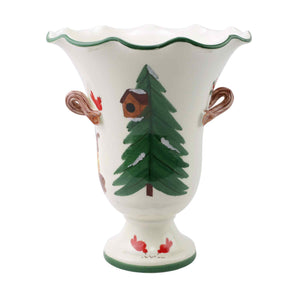 Old St. Nick Large Footed Cachepot w/ Campfire Alternate View2
