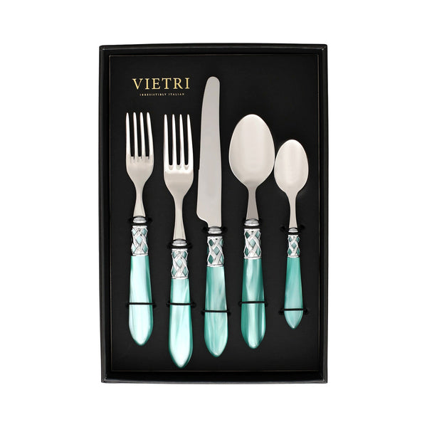 Aladdin Brilliant Aqua Five-Piece Place Setting Set of 4