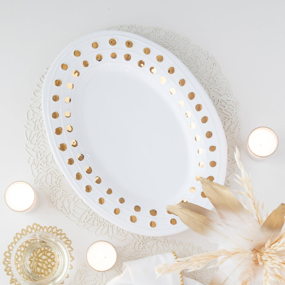 Medici Gold Medium Oval Platter Alternate View1