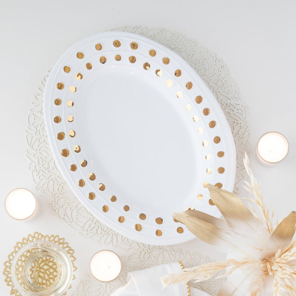 Medici Gold Medium Oval Platter Alternate View1