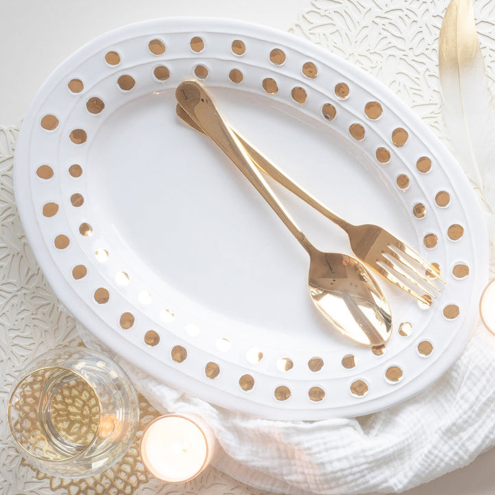 Medici Gold Medium Oval Platter Alternate View2