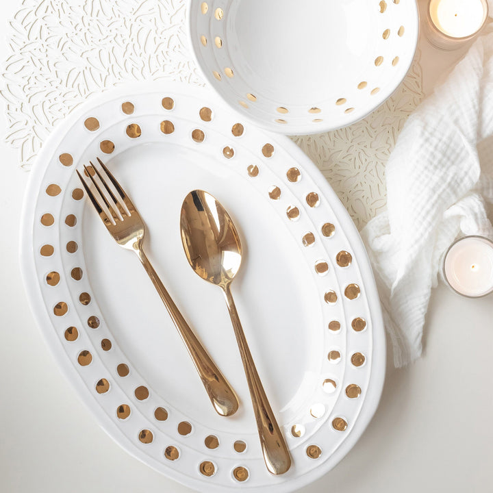 Medici Gold Medium Oval Platter Alternate View3