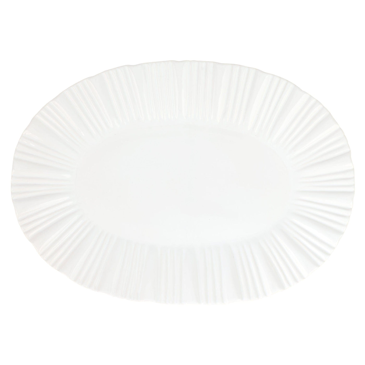 Bari White Oval Platter Bari White Oval Platter