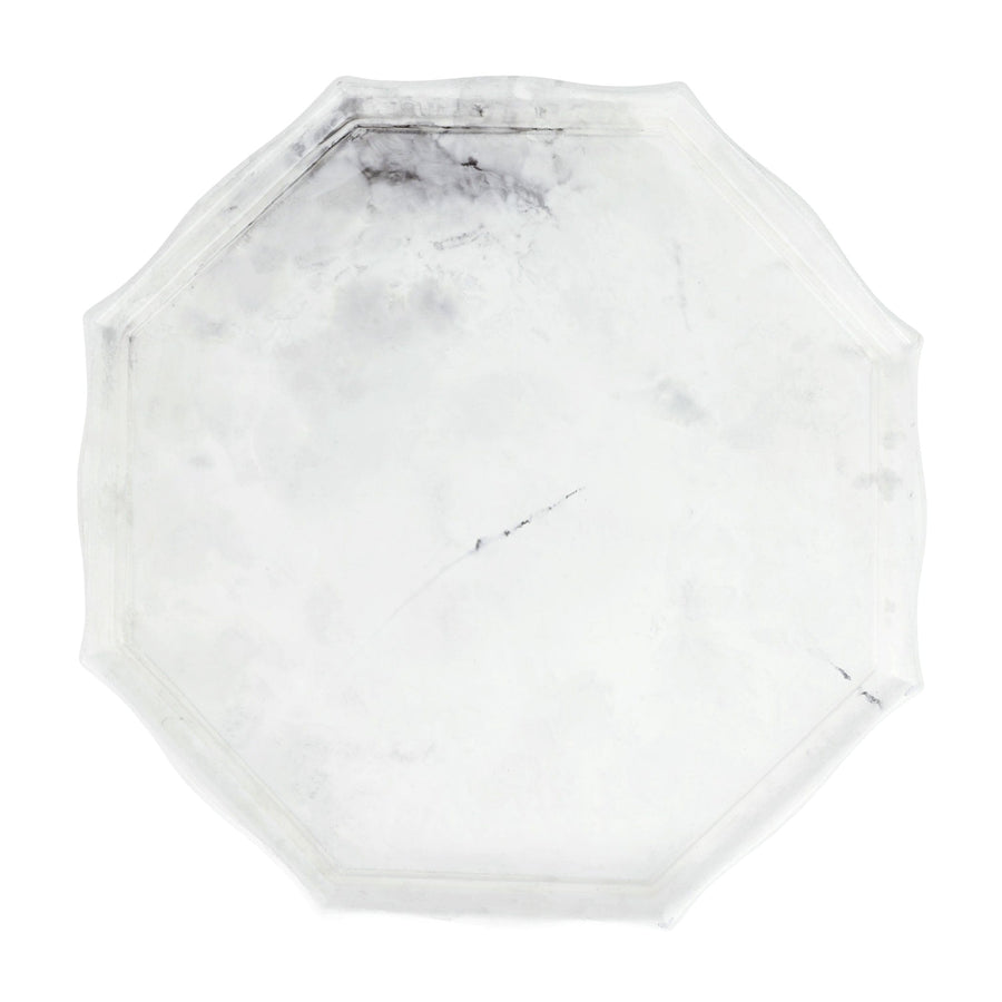 Florentine Wooden Accessories Marble Octagonal Tray