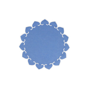 Tessuti Round Placemats with White Stitching - Set of 4