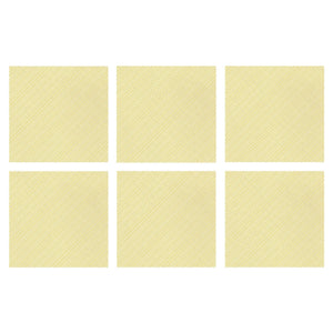 Papersoft Napkins Seersucker Stripe Yellow Cocktail Napkins (Pack of 20) - Set of 6