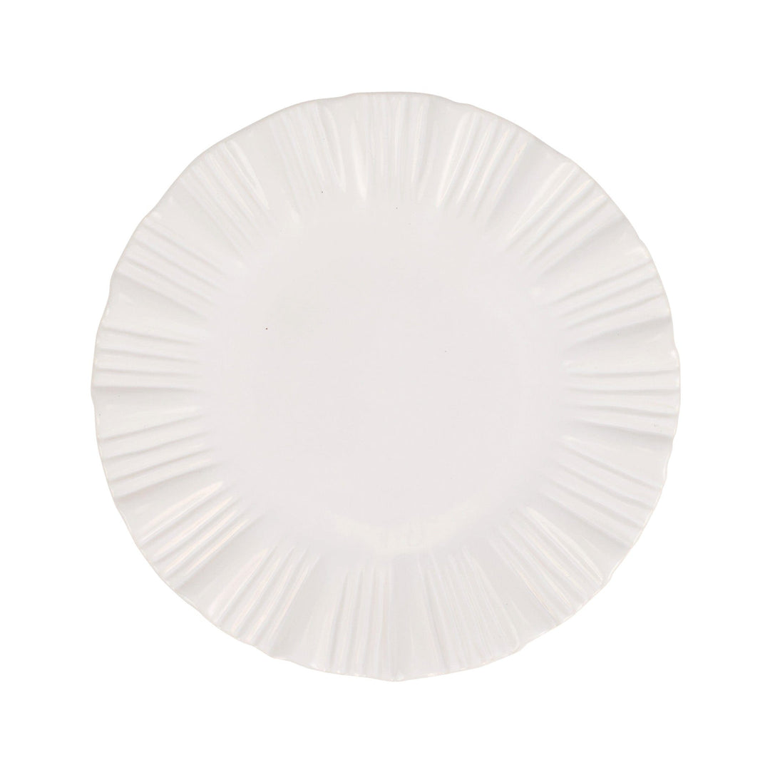 Bari White European Dinner Plate