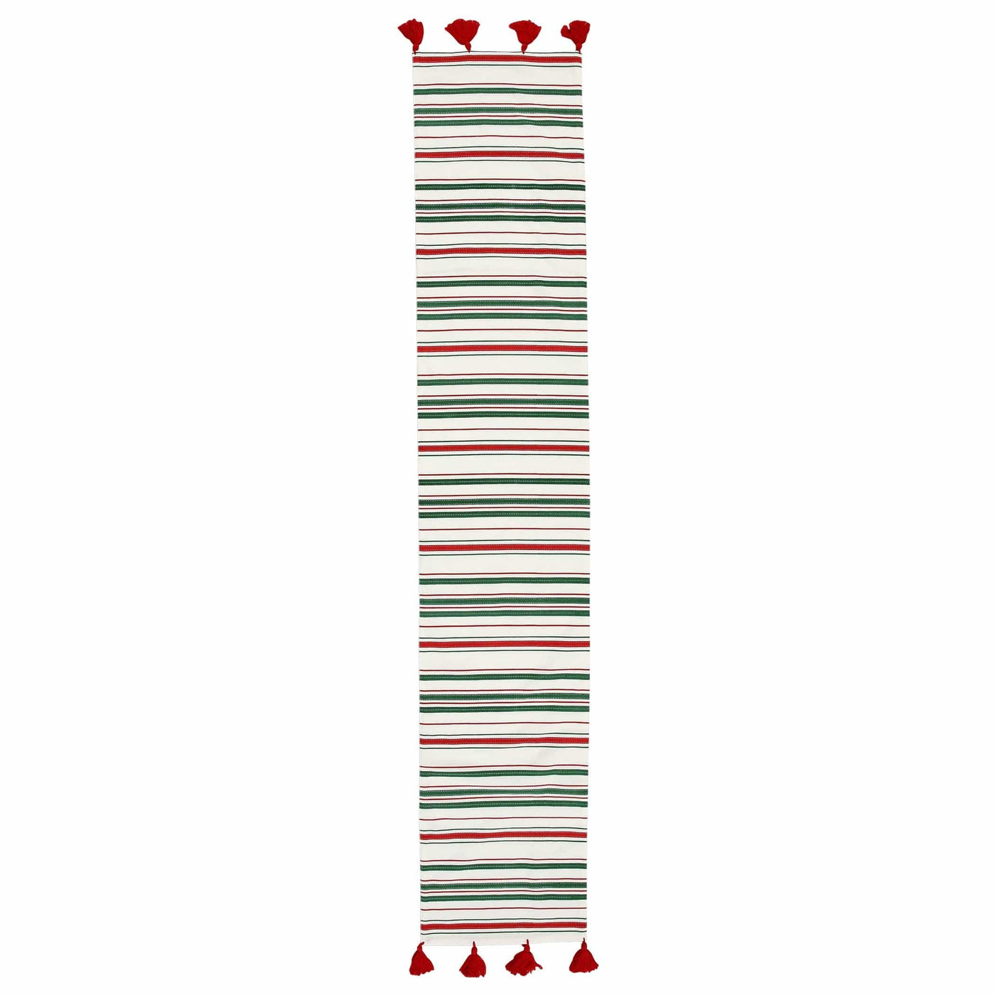 Bohemian Linens Stripe Red/Green Runner