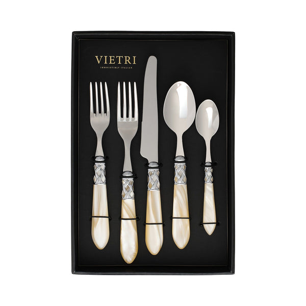 Aladdin Brilliant Ivory Five-Piece Place Setting – Set of 4