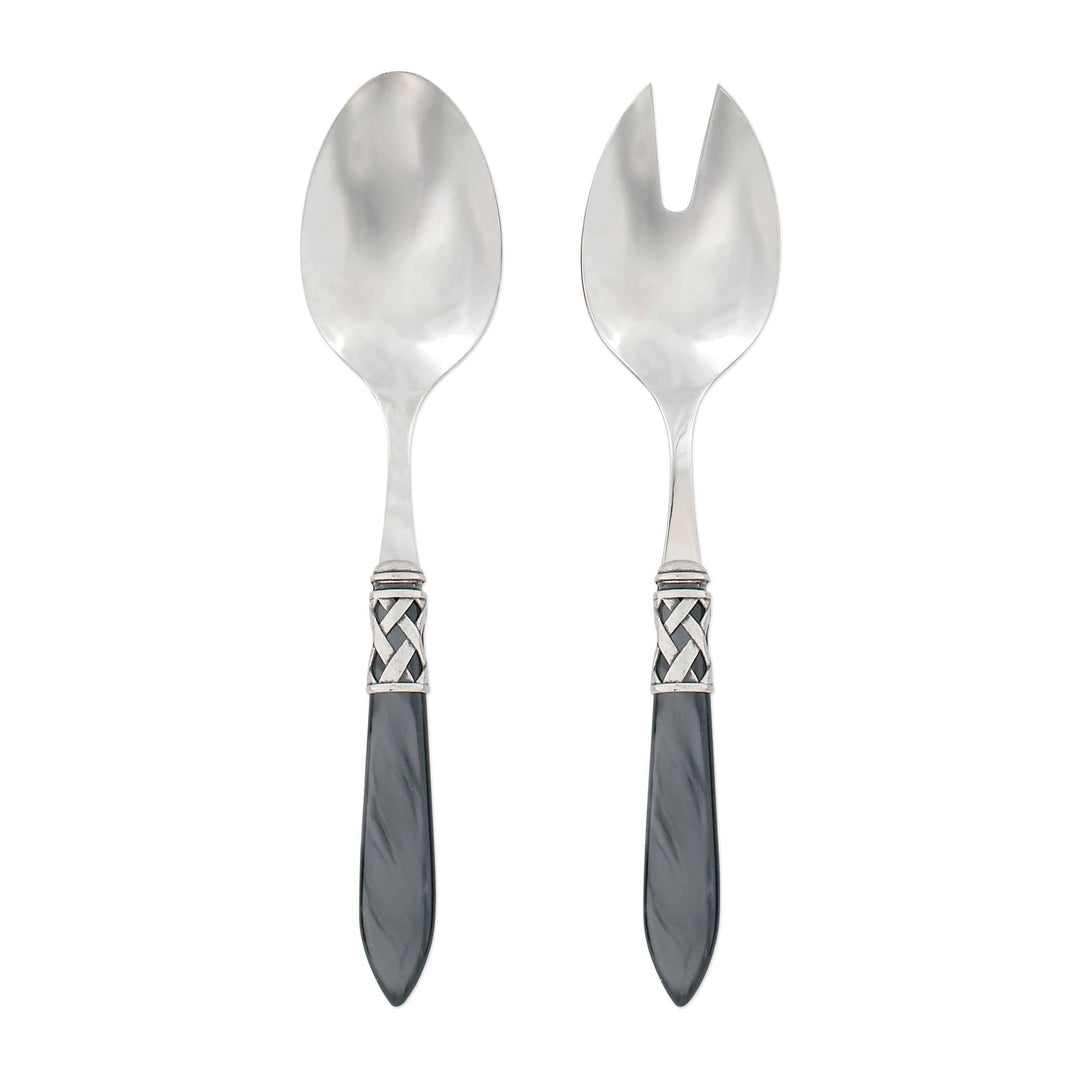 Aladdin Antique Charcoal Salad Server Set by VIETRI
