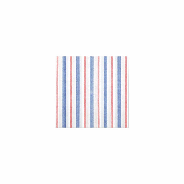 Papersoft Napkins Americana Stripe Cocktail Napkins (Pack of 20) by VIETRI