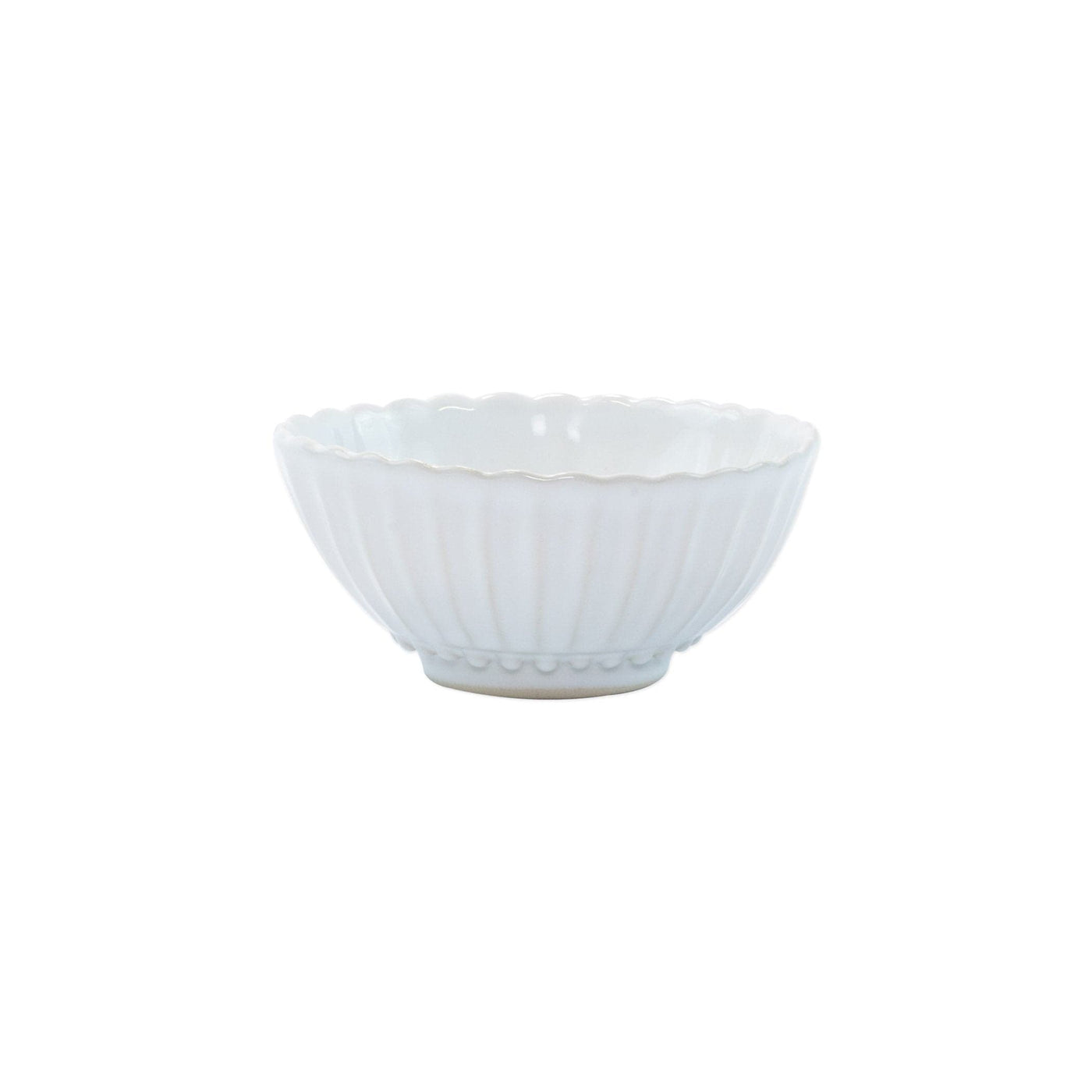Incanto Stone White Stripe Small Bowl by VIETRI